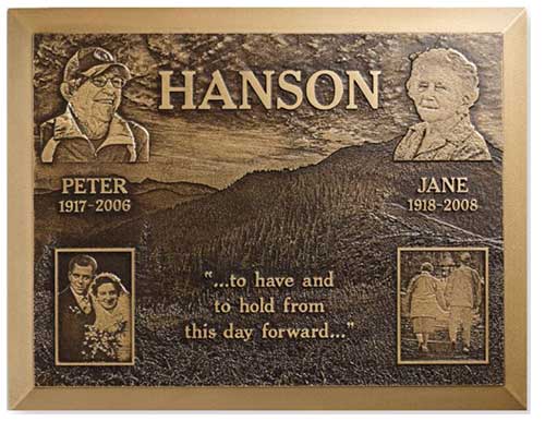 cast bronze custom plaque