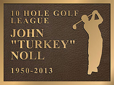 bronze plaque custom golf logo